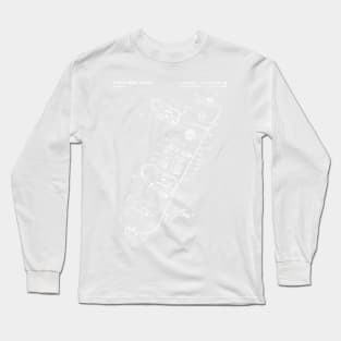 Snowboard Patent - Snowboarding Art - Antique Long Sleeve T-Shirt